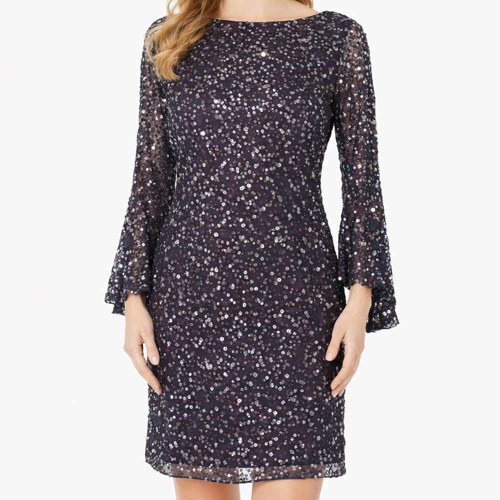 Pisarro Nights - Bell Sleeve Sequin Sheath Dress